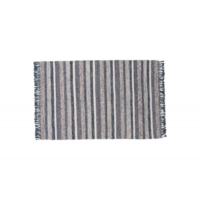 Agra Tæppe - Blå og Grå billede