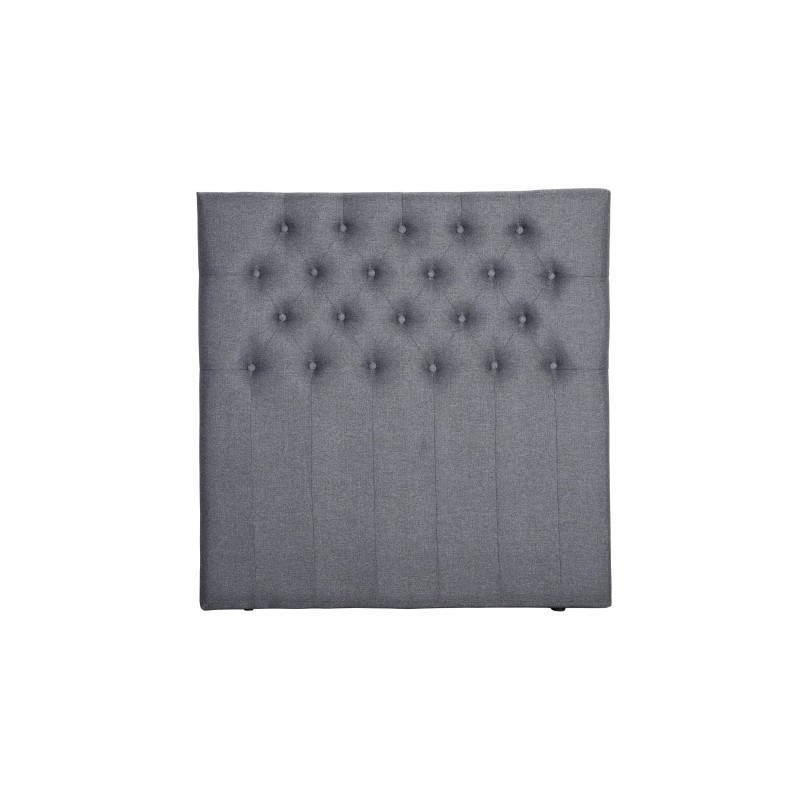 Furudal Sengegavl 120cm  - Mørkegrå stof billede