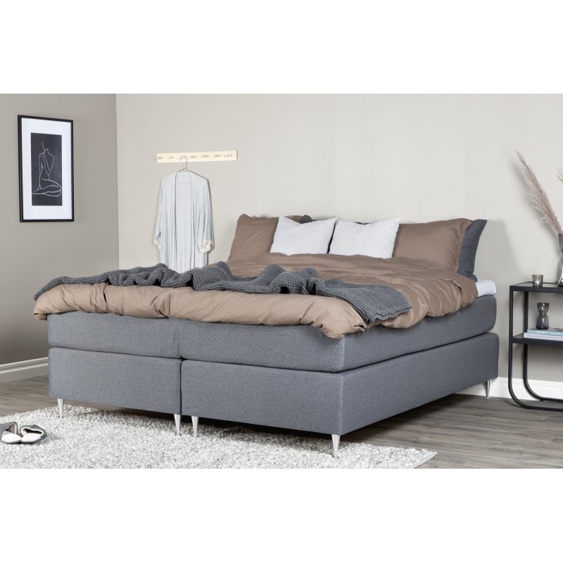 Alvdalen Kontinentalseng 180x200 - Mørkegrå stof