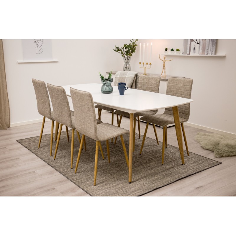 Spisebordssæt Polar med Spisebordsstole Windu