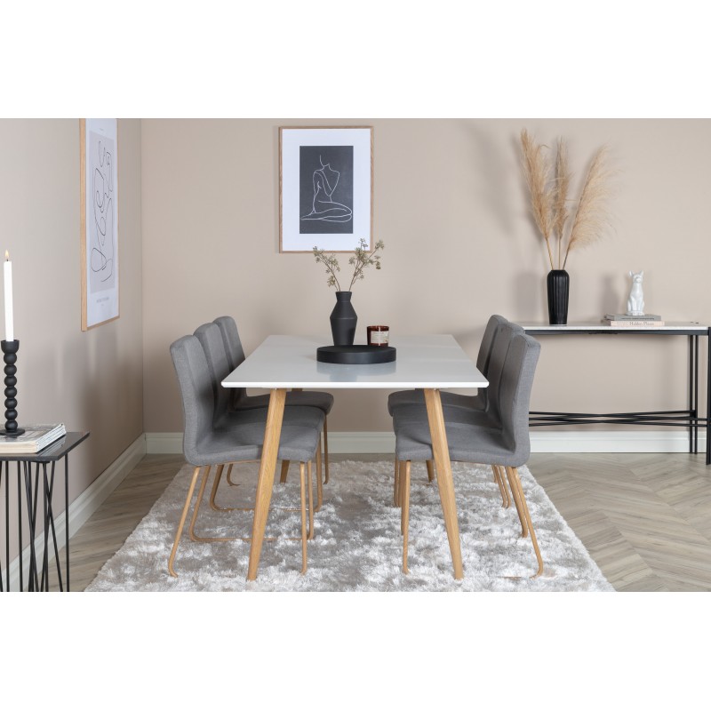 Spisebordssæt Polar med Spisebordsstole Mace