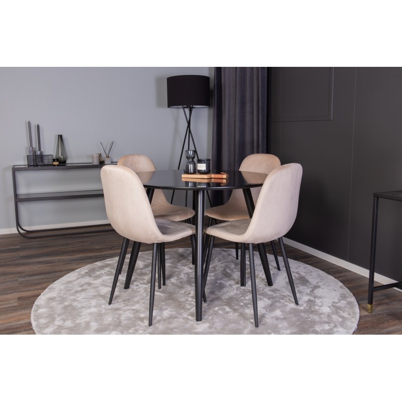 Rundt Spisebordssæt Plaza med stole Polar