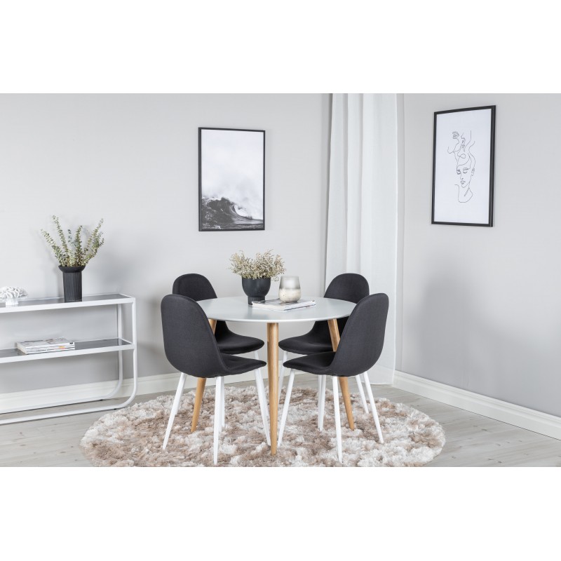 Rundt Spisebordssæt Plaza med stole Polar
