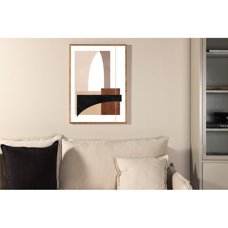 Materiale Plakat - Beige og Hvid billede