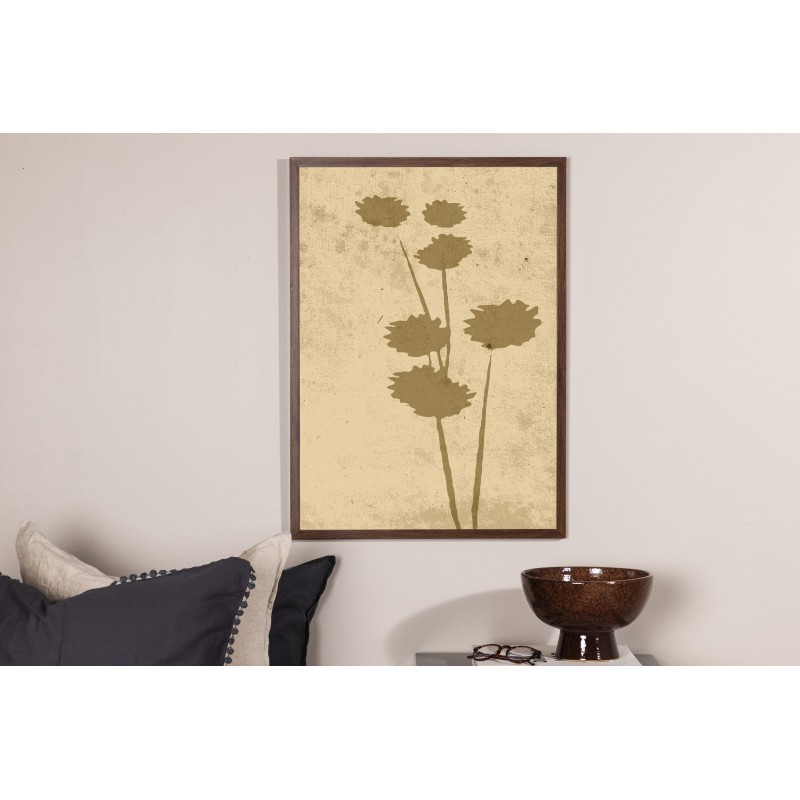 Blomsterkunst Plakat - Beige