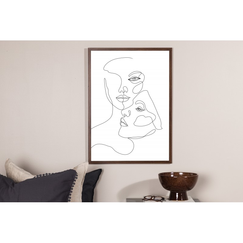 Faces Plakat - Sort og Hvid