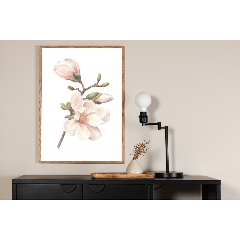 Håndlavet Plakat  - Pink og Hvid billede