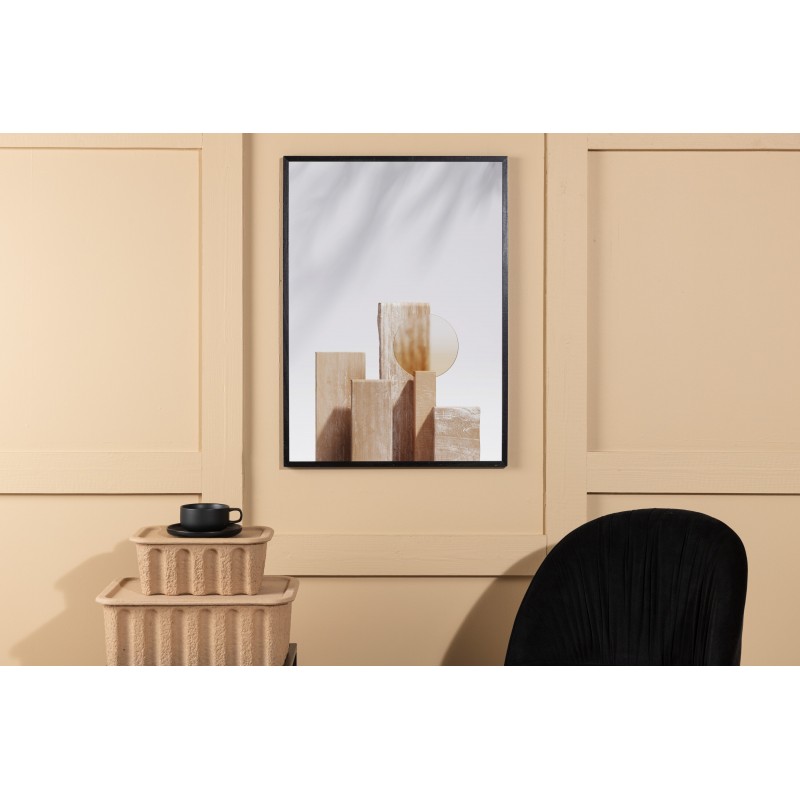 Træblokke Plakat - Beige billede