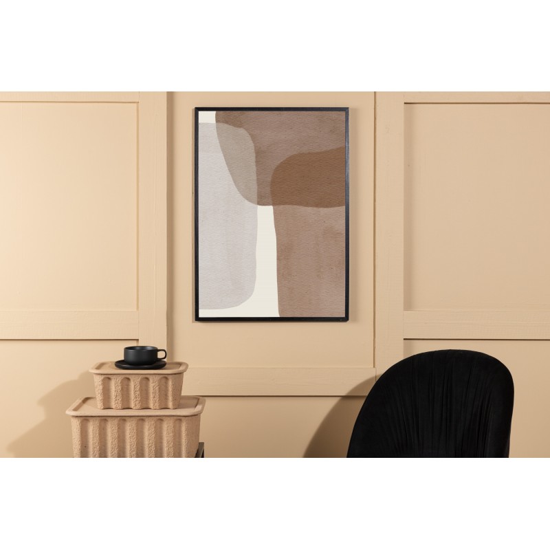 Kvadrater Plakat - Beige billede