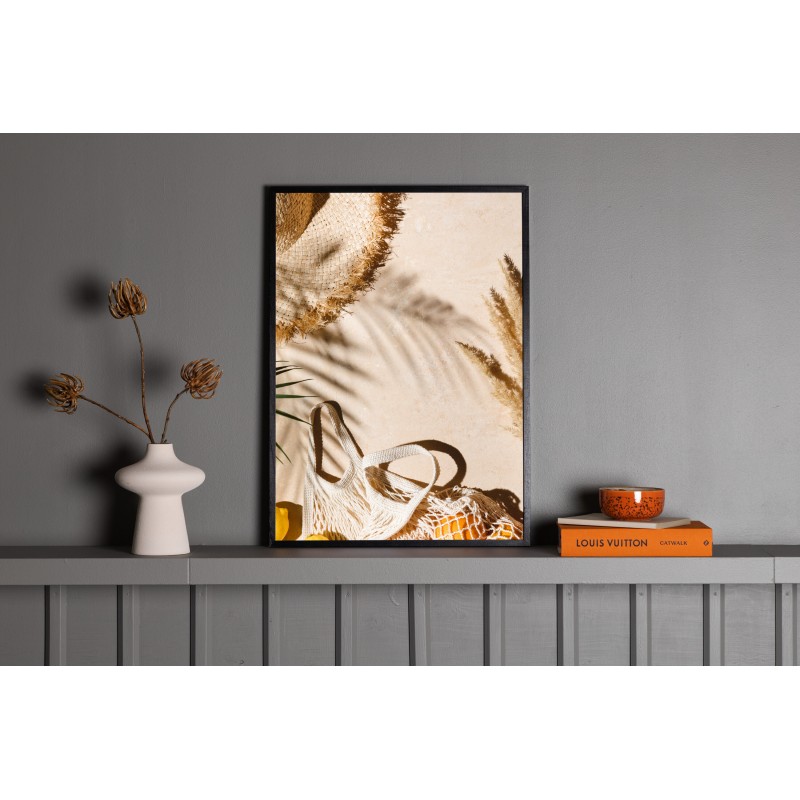 Strandplakat - Beige billede