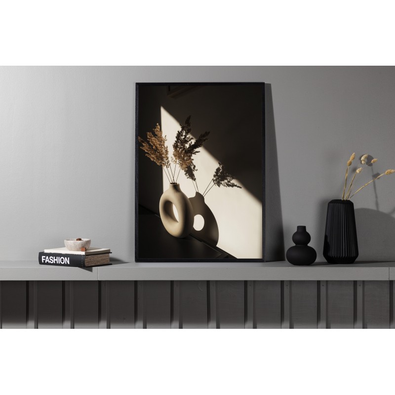 Vase Plakat - Beige billede