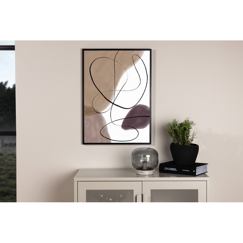 Linjer Plakat - Beige billede