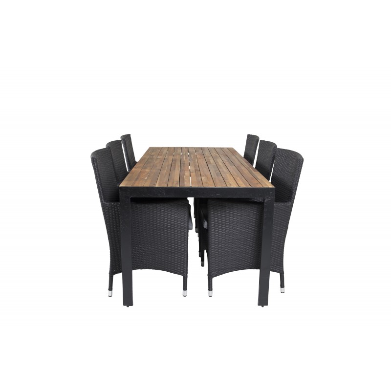 Bois Loungesæt - Havemøbelsæt - Sort,Grå,Natur