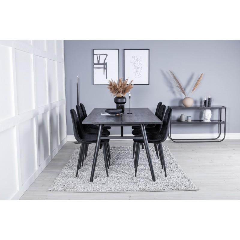 Elegant Spisebordssæt - Sort