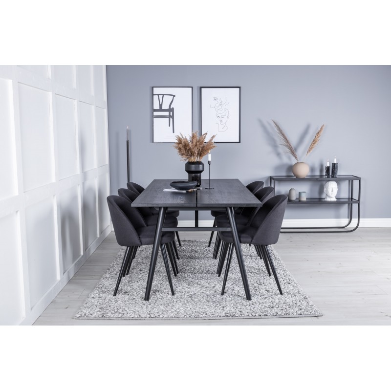 Elegant t Spisebordssæt - Sort