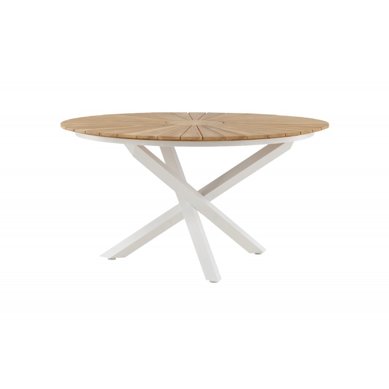 Mexico Rund Havebord Ø140 - Natur og Hvid