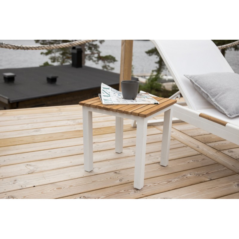 Mexico Havebord 40 x 40 - Natur og Hvid