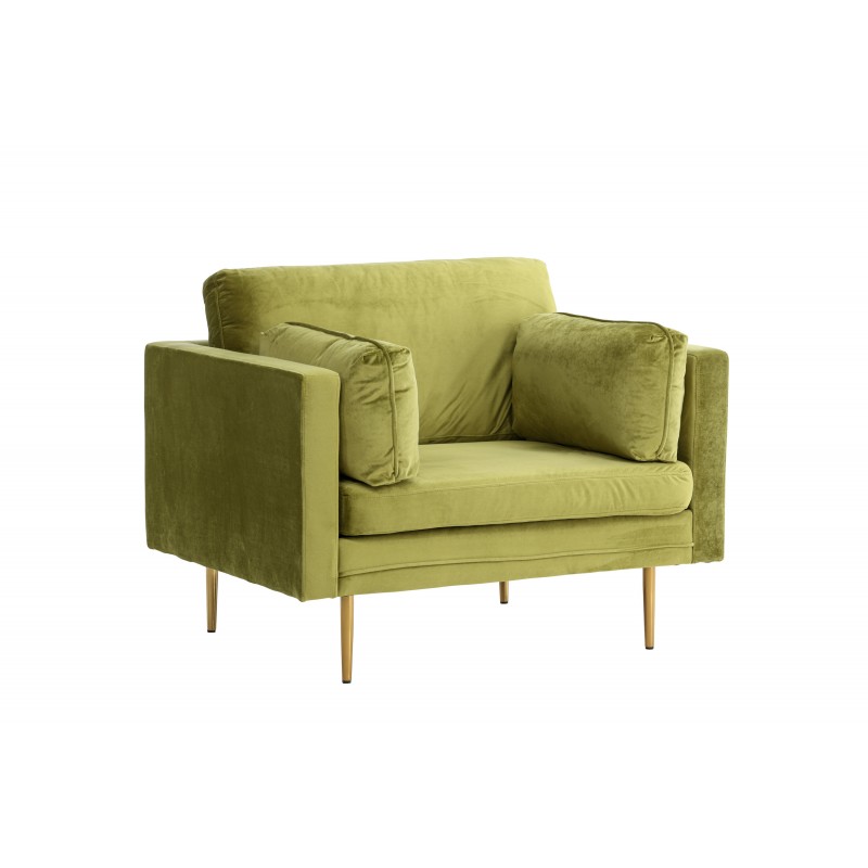 Boom Lænestol - Messing og Grøn billede