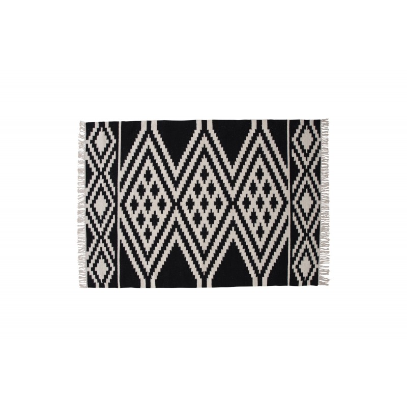 Indari Tæppe  - Sort og Hvid billede