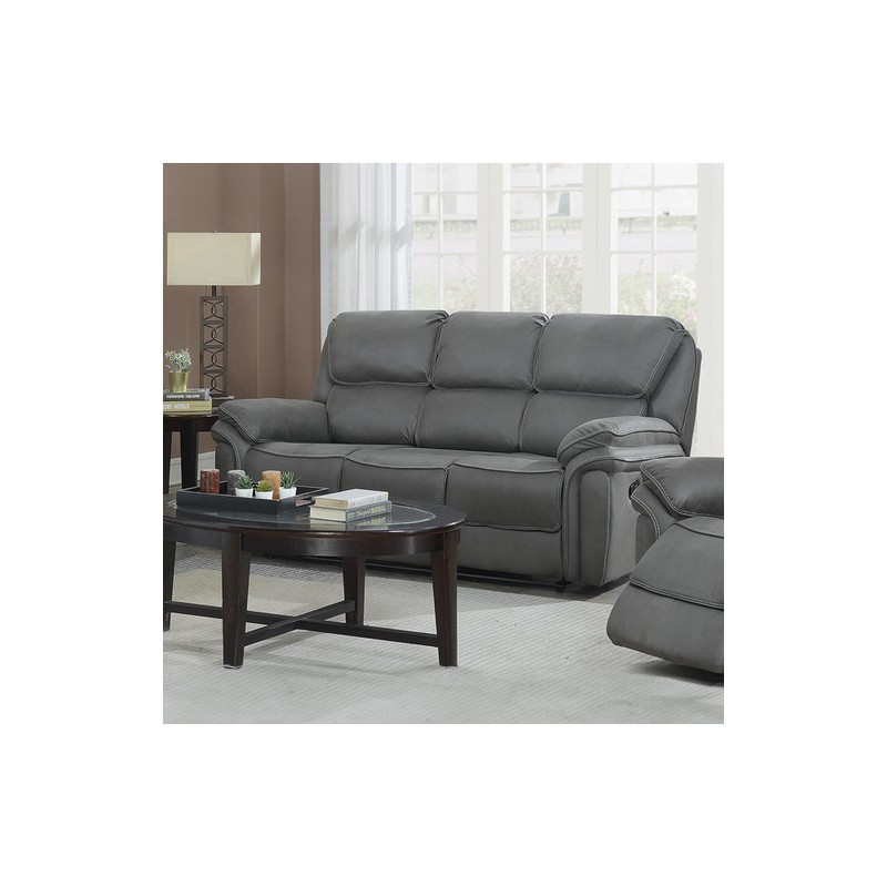 Christopher 3 pers Recliner Sofa  - Grå Ruskindsblød mikrofiber