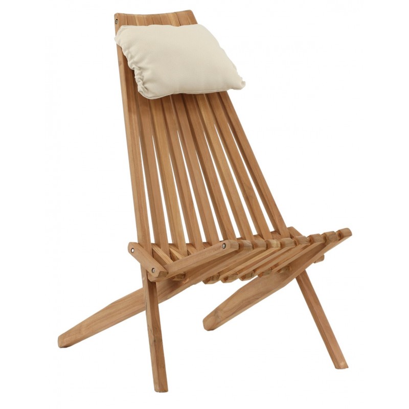 Kenya loungestol i Teaktræ inkl. hynde billede