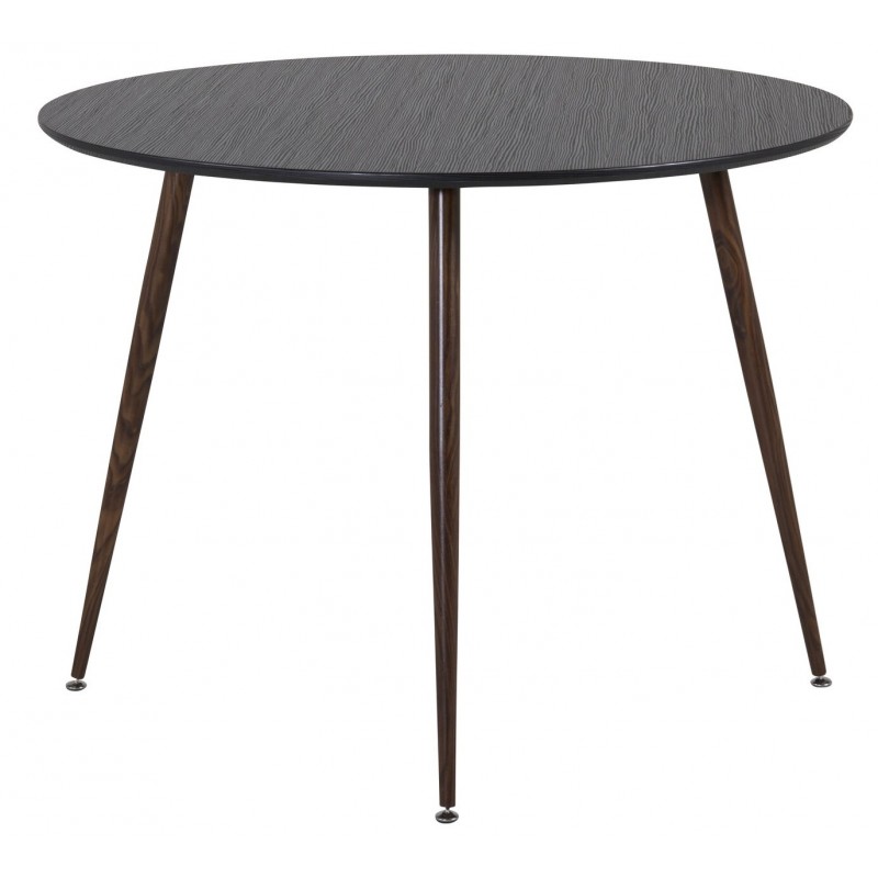 Plaza Rundt spisebord - Sort og Valnød billede