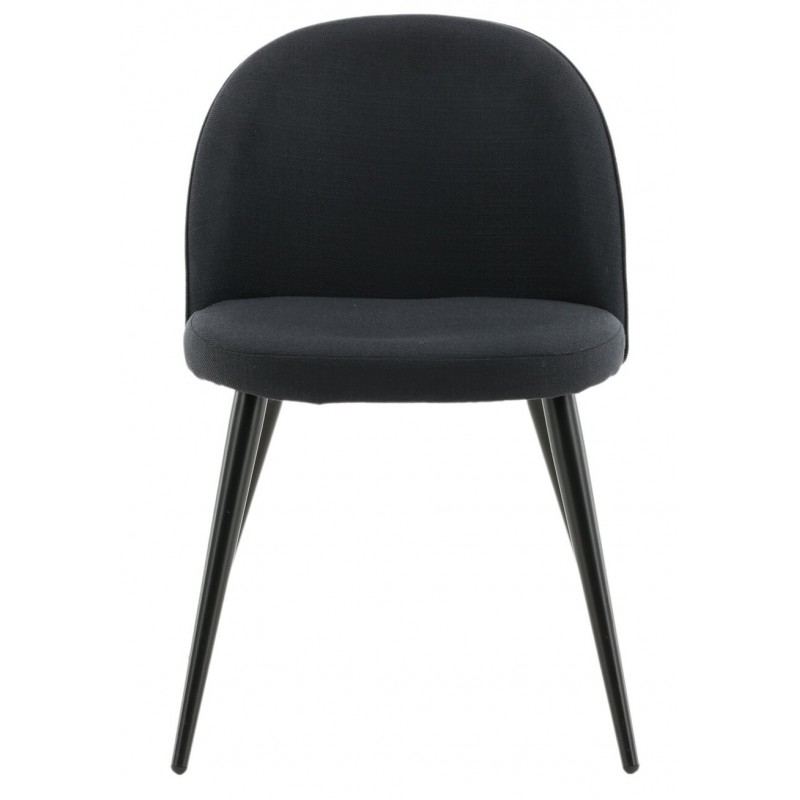 Velvet Spisebordsstol  - Sort billede