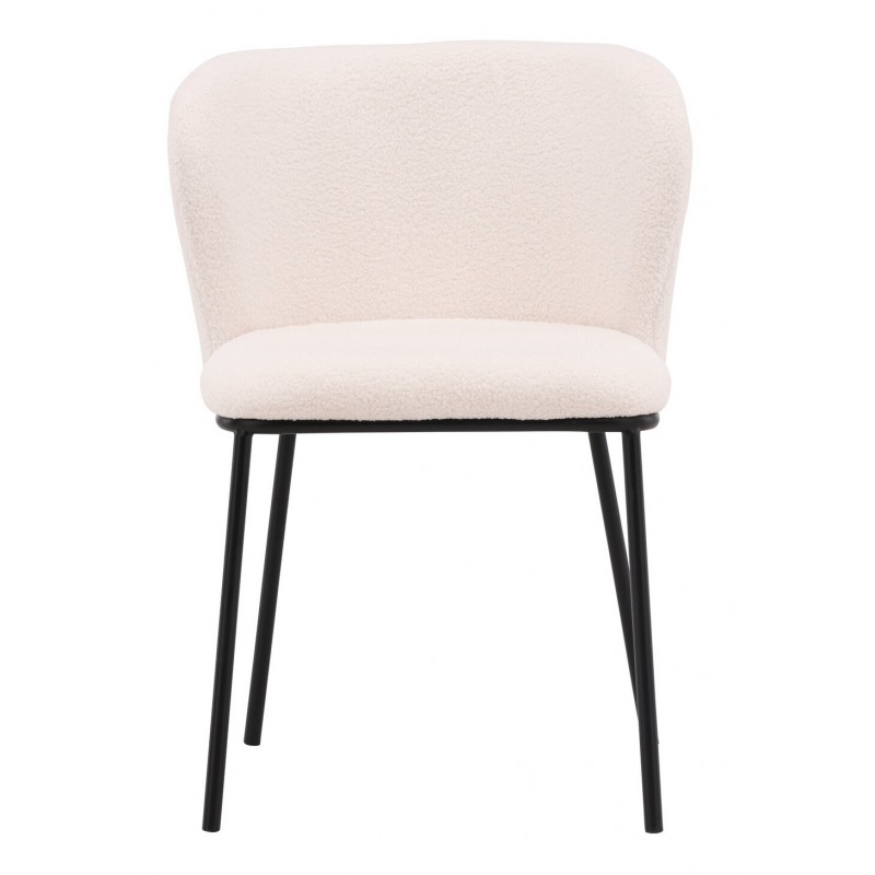 Edina Spisestol - Hvid Boucle billede