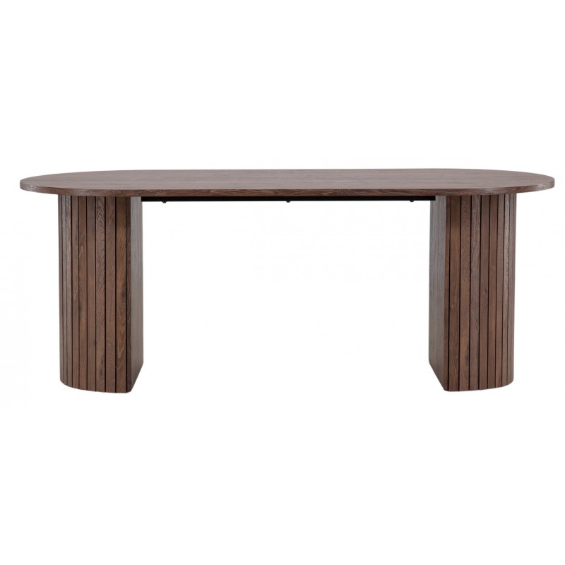 Haron Ovalt spisebord  200 x 90cm - Mocca