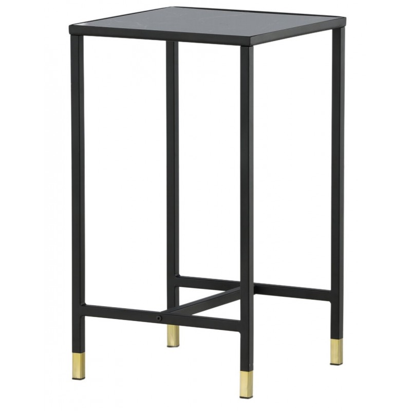 Dipp Bord 70 x 40 x 40 cm - Sort og Messing billede