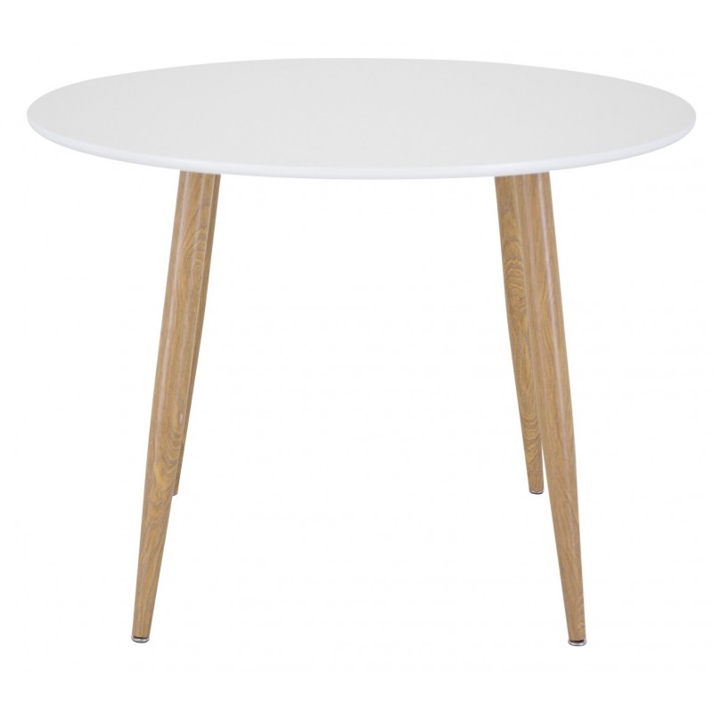 Plaza Rundt spisebord Ø100 cm - Natur og Hvid billede