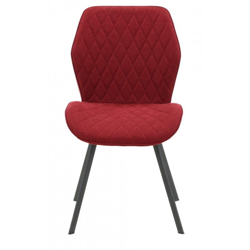 Gemma Spisebordsstol - Rød velour billede