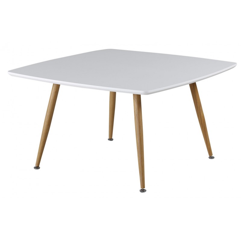 Plaza Sofabord 80 x 80- Natur og Hvid billede