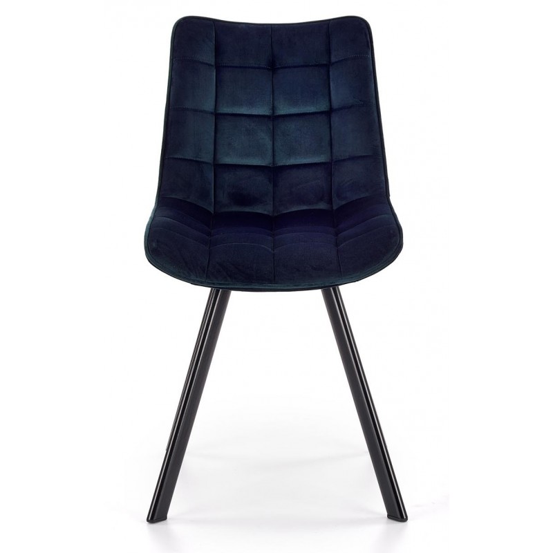 K332 Spisebordsstol mørkeblå Velour billede