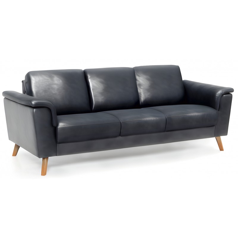 Ballerup 3 pers lædersofa