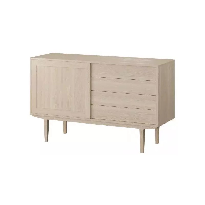 Casø 900 skænk 130cm med trælåge - Eg Hvidolie