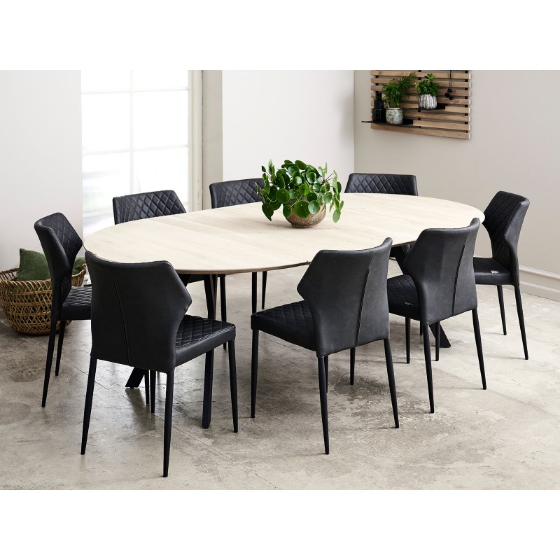 Ovalt Plankebord Massivt Egetræ