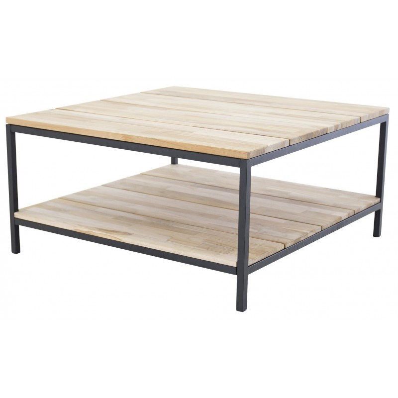 Cirebon Sofabord 80 x 80 cm - Teak & Stå billede