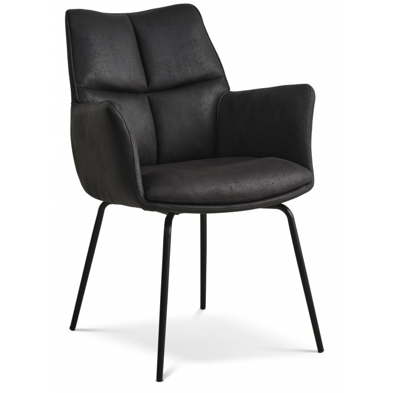 Lily Spisestuestol med armlæn - Micro læder