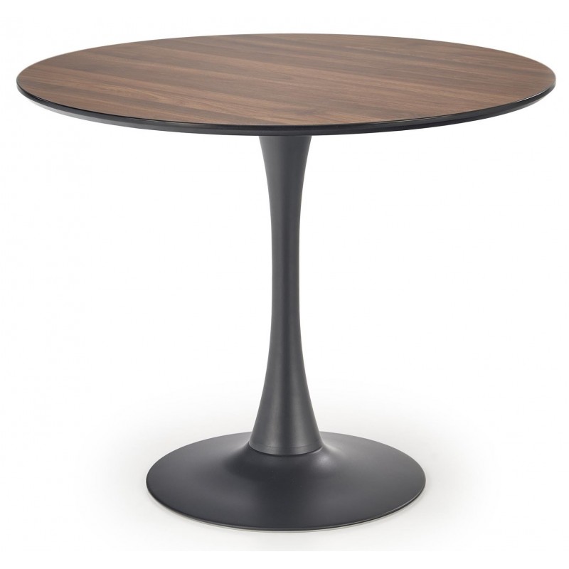 OLMO Rundt spisebord Ø90cm - Valnød/Sort billede