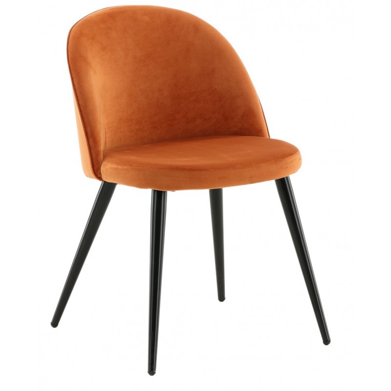 Velvet Spisestol  - Rusty Cognac billede
