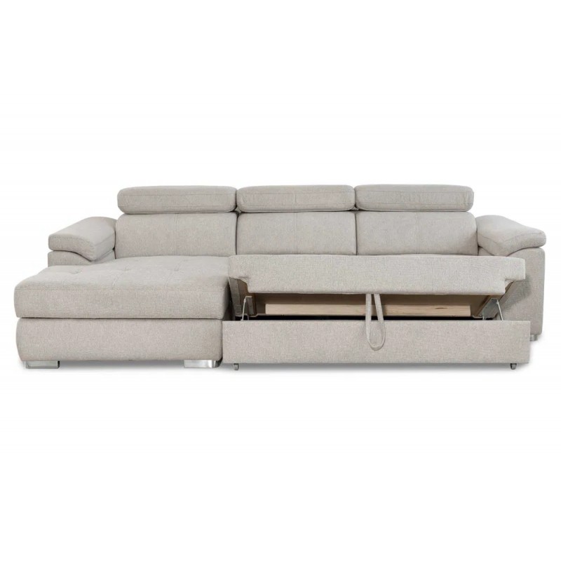 Stitch Sovesofa Venstrevendt Med Indbygget Sengeudtræk - Stof