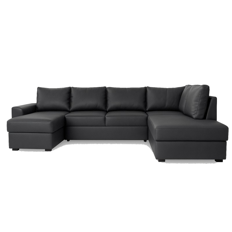 Canape Deluxe U-Sovesofa Venstrevendt - Med Indbygget Sengeudtræk og Opbevaring