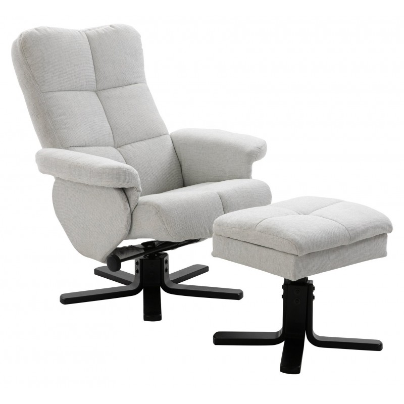 Sven Tilbagelænet Lænestol - Grå stof billede