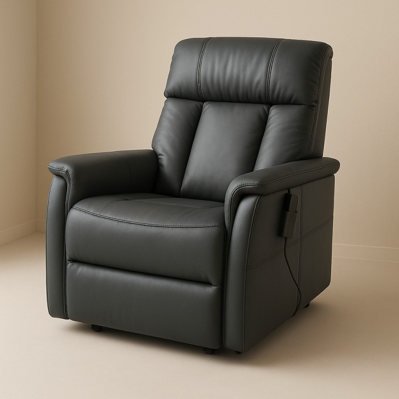 Fuglsang II El betjent løftestol med 2 motore - Sort læder