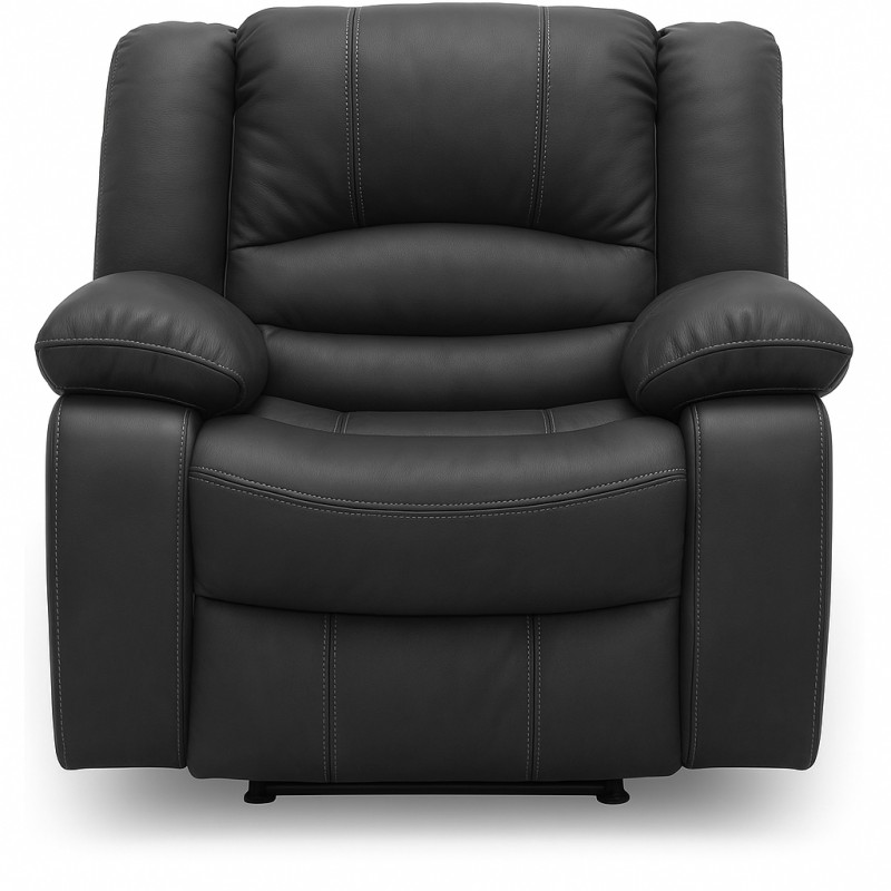 Cinema hvilestol med justerbar nakkestøtte - Sort Læder
