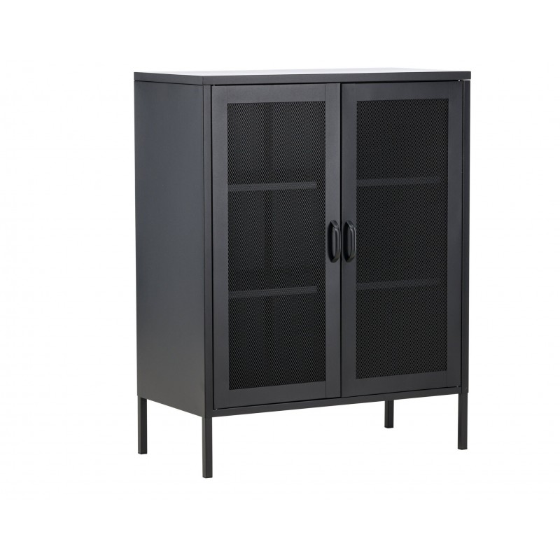 Misha - Opbevaringskab - Sort 100 x 80 x 40cm billede