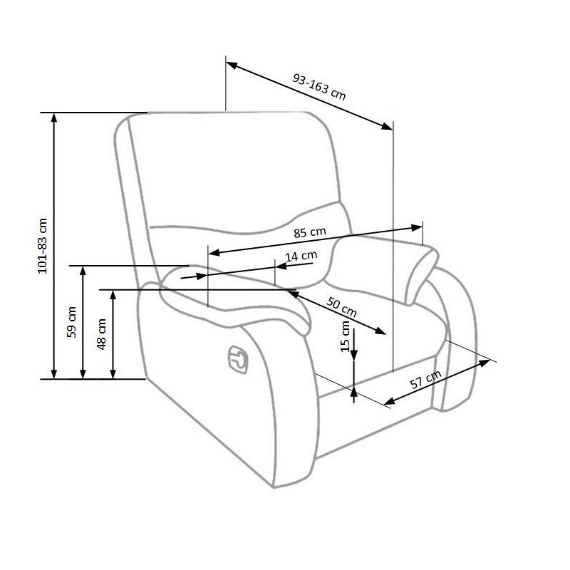 JEFF lænestol - Brun