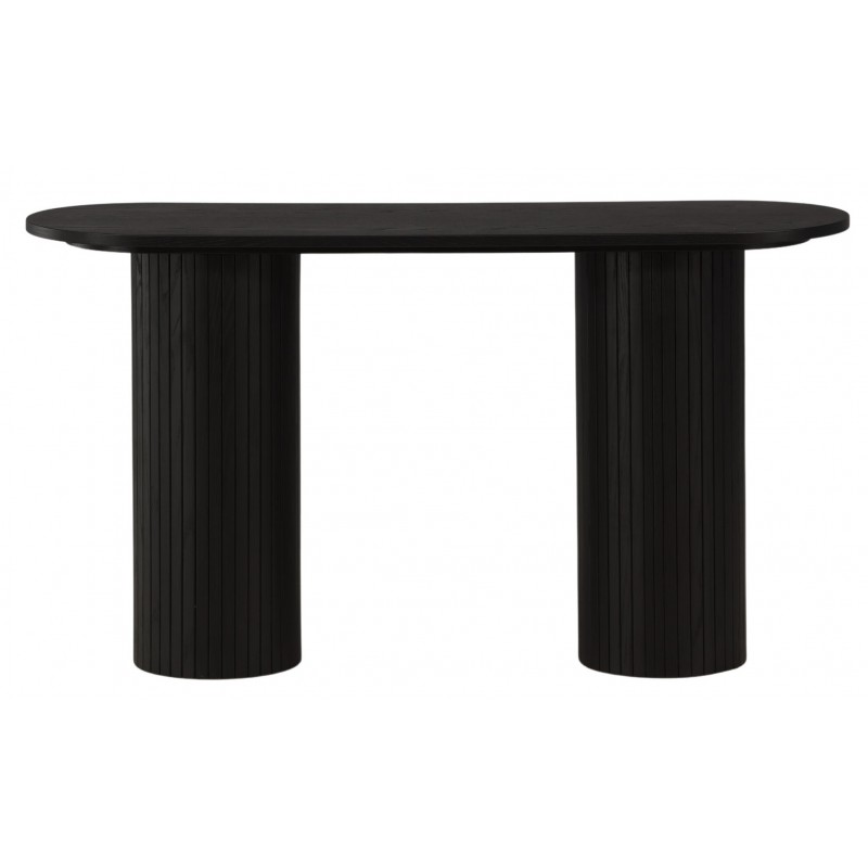 Bianca konsolbord oval - sort 130 x 40
