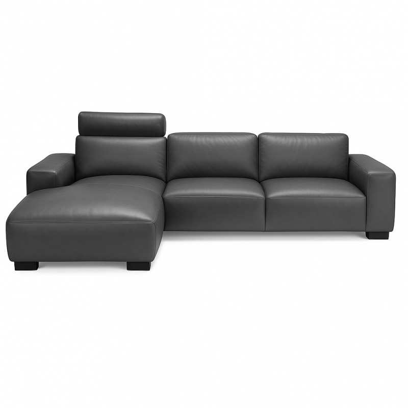 Hjort Knudsen Aarhus Chaiselong lædersofa Venstrevendt